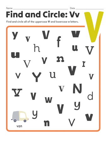 Find and Circle: Vv