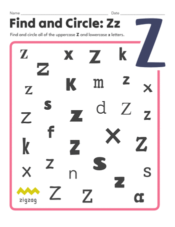 Find and Circle: Zz