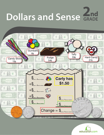 2nd Grade Math Workbooks: Dollars and Sense