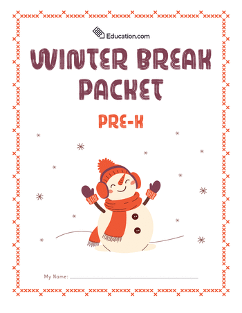Preschool root Workbooks: Pre-K Winter Break Packet