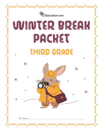 Pre-K Winter Break Packet | Workbook | Education.com
