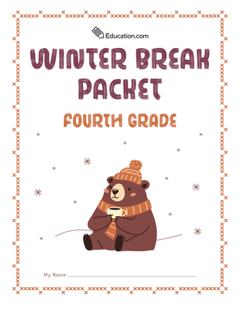 4th Grade root Workbooks: Fourth Grade Winter Break Packet
