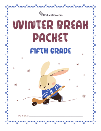 5th Grade root Workbooks: Fifth Grade Winter Break Packet