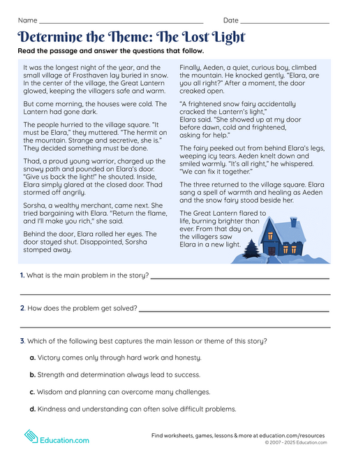 Fourth Grade Winter Break Packet | Workbook | Education.com