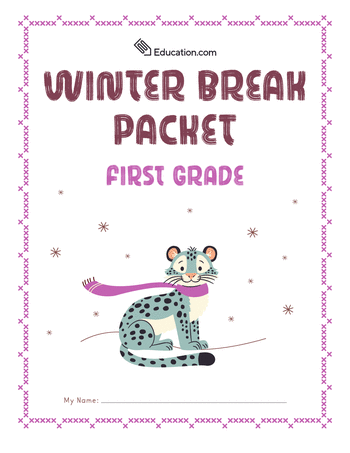 1st Grade root Workbooks: First Grade Winter Break Packet