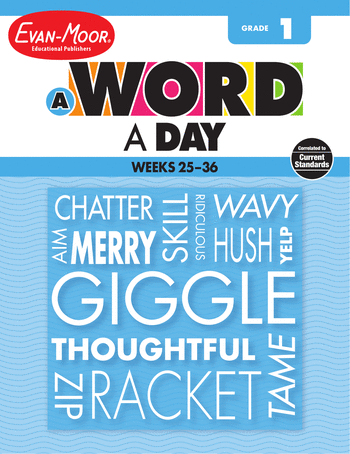 1st Grade English Language Arts Workbooks: A Word a Day, Grade 1: Weeks 25-36