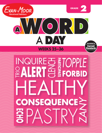2nd Grade English Language Arts Workbooks: A Word a Day, Grade 2: Weeks 25-36