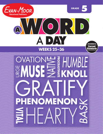 6th Grade English Language Arts Workbooks: A Word a Day, Grade 6: Weeks 25-36