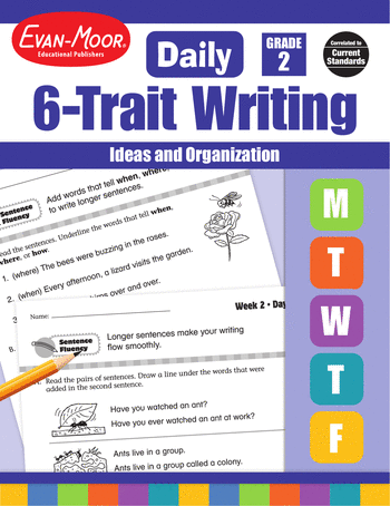 2nd Grade English Language Arts Workbooks: Daily 6-Trait Writing, Grade 2: Ideas and Organization