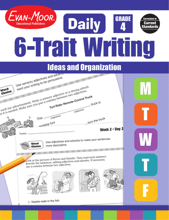 4th Grade English Language Arts Workbooks: Daily 6-Trait Writing, Grade 4: Ideas and Organization