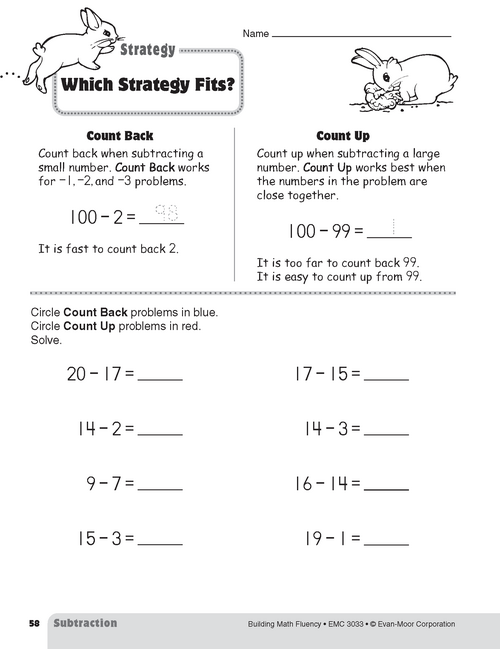 Building Math Fluency, Grade 1: Subtraction | Teacher Edition ...