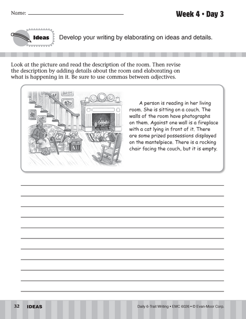Daily 6-Trait Writing, Grade 6: Ideas and Organization | Teacher ...