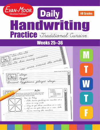 3rd Grade English Language Arts Workbooks: Daily Handwriting Practice, Traditional Cursive: Weeks 25-36