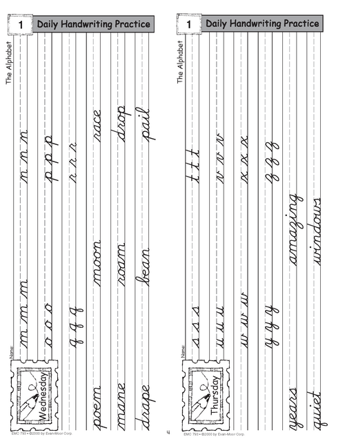 Daily Handwriting Practice, Contemporary Cursive: Weeks 1-12 | Workbook ...