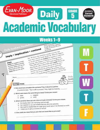 Daily Academic Vocabulary, Grade 5: Weeks 1–9 large image