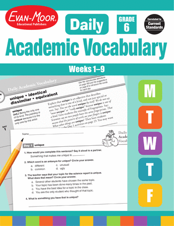 Daily Academic Vocabulary, Grade 6: Weeks 1–9 large image
