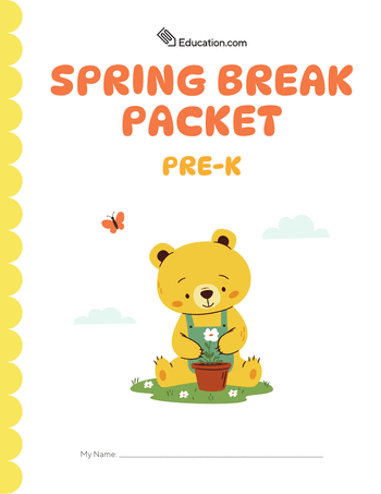 Pre-K Spring Break Packet large image