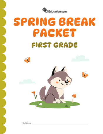 First Grade Spring Break Packet large image