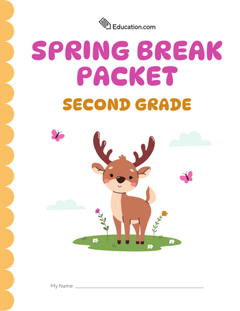 Second Grade Spring Break Packet large image