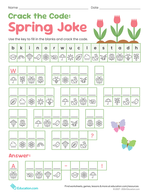Second Grade Spring Break Packet | Workbook | Education.com