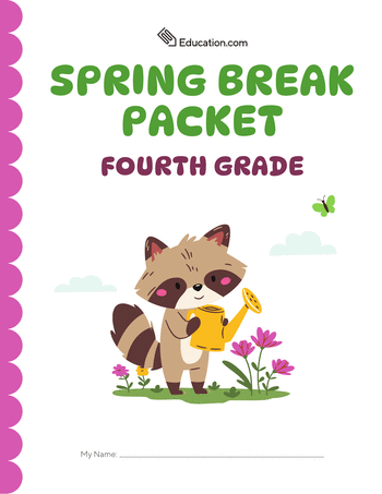 Fourth Grade Spring Break Packet large image