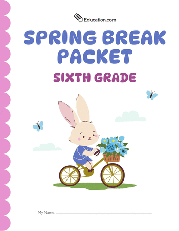 Sixth Grade Spring Break Packet large image