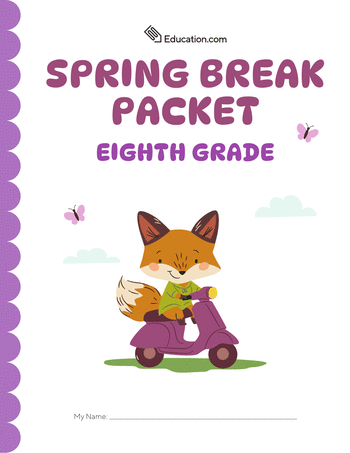 Eighth Grade Spring Break Packet large image