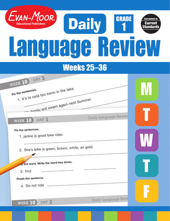 Daily Language Review, Grade 1: Weeks 25–36 large image