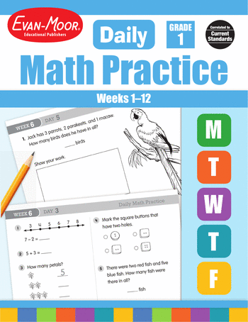 Daily Math Practice, Grade 1: Weeks 1–12 large image