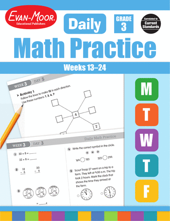 Daily Math Practice, Grade 3: Weeks 13–24 large image