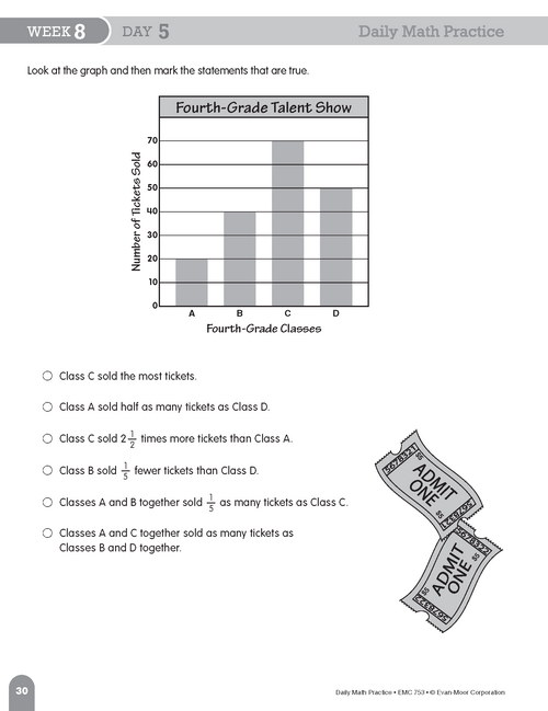Daily Math Practice, Grade 4: Weeks 1–12 | Workbook | Education.com
