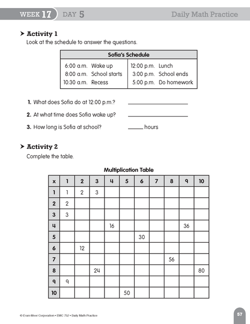 Daily Math Practice, Grade 4: Weeks 13–24 | Workbook | Education.com