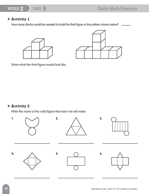 Daily Math Practice, Grade 6: Weeks 1–12 | Workbook | Education.com