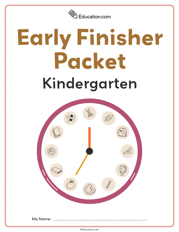 Kindergarten Early Finisher Packet large image