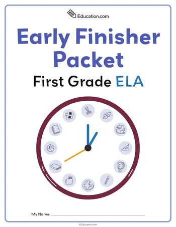 First Grade ELA Early Finisher Packet large image