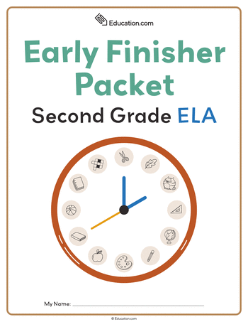 Second Grade ELA Early Finisher Packet large image