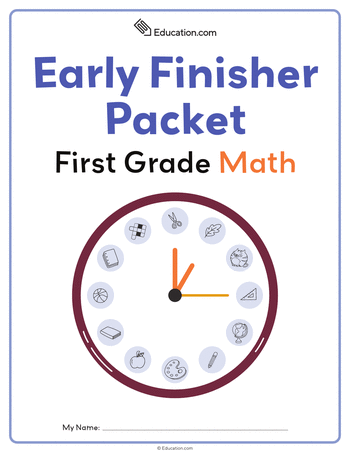 First Grade Math Early Finisher Packet large image