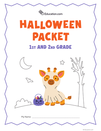 1st and 2nd Grade Halloween Packet large image