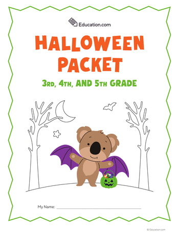 3rd, 4th, and 5th Grade Halloween Packet large image
