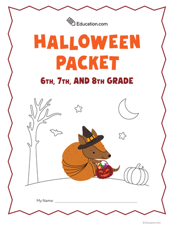 6th, 7th, and 8th Grade Halloween Packet large image