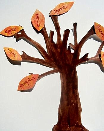 Fall Words Reading Tree