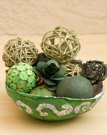 Papier-Mâché Centerpiece Bowl
