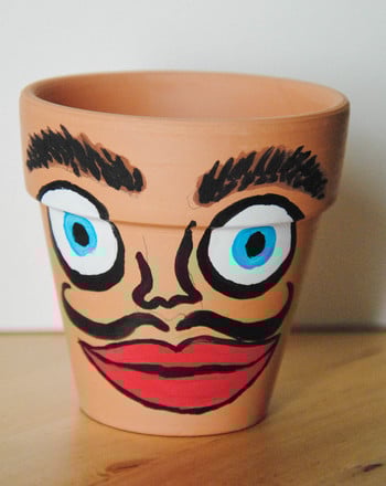 Painting Clay Flower Pots