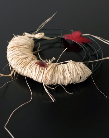 Make a Raffia-Wrapped Fall Wreath