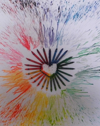 Melted Crayon Art Heart
