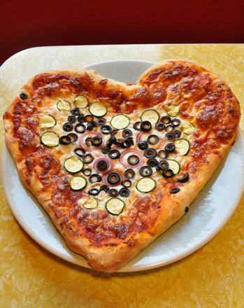 Heart-Shaped Pizza