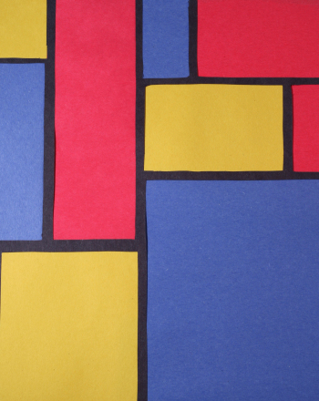 Make Mondrian Stained Glass Art