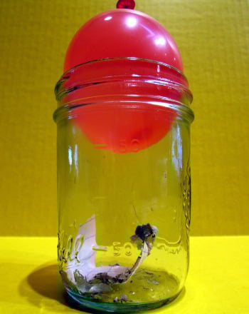 Air Pressure Science Experiment: Balloon and a Jar