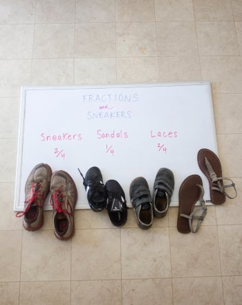 3rd Grade Math Activities: Footwear Fraction Fun