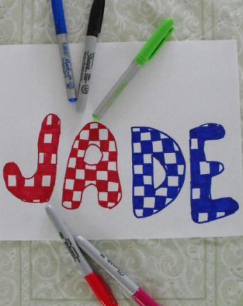 Patterned Name Art large image